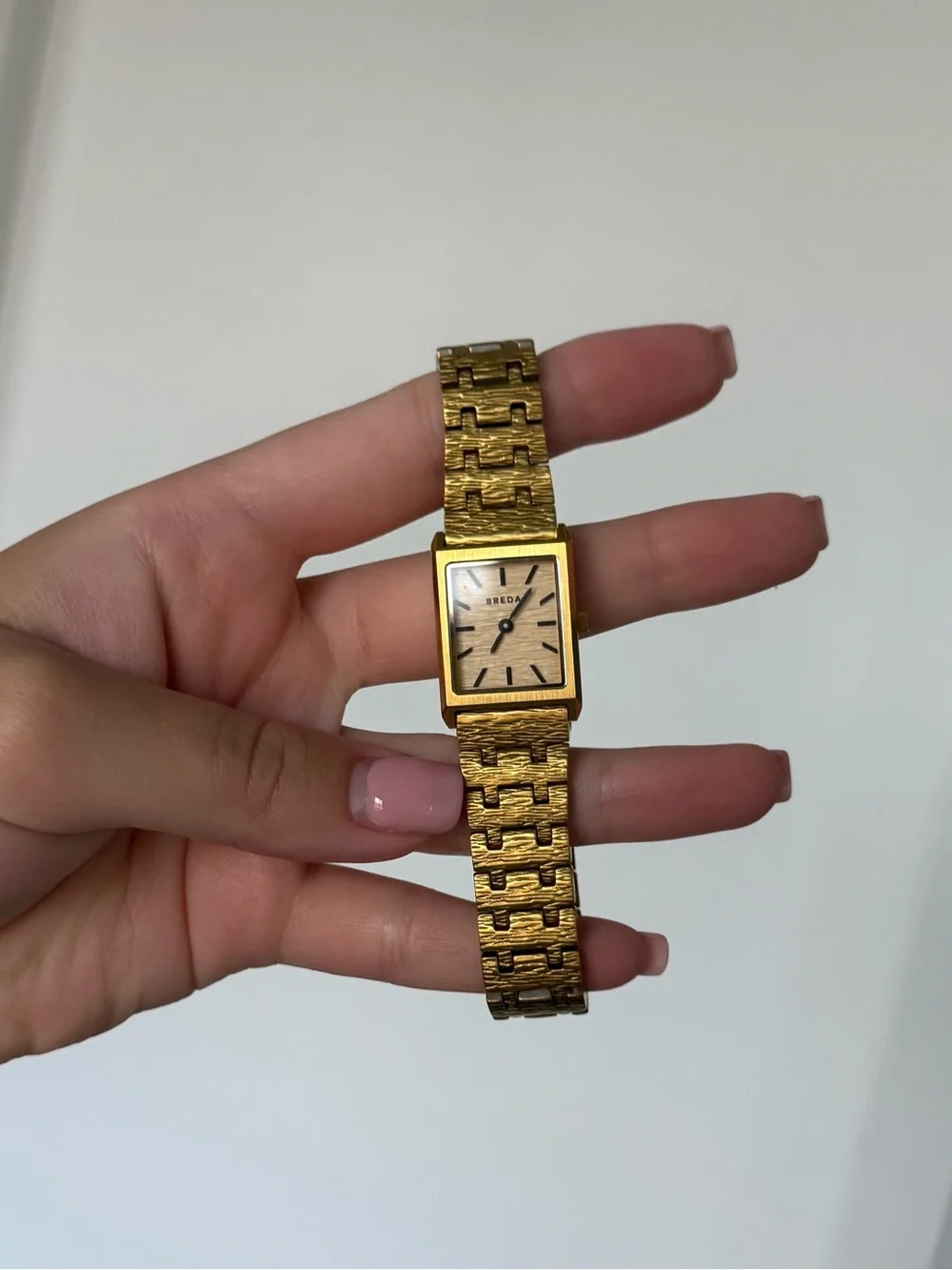 NEW BREDA 'Virgil Revival' Gold Stainless Steel Bracelet Watch, 20mm